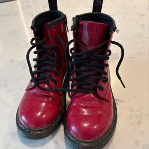 Dr. Martens Red Leather Boots